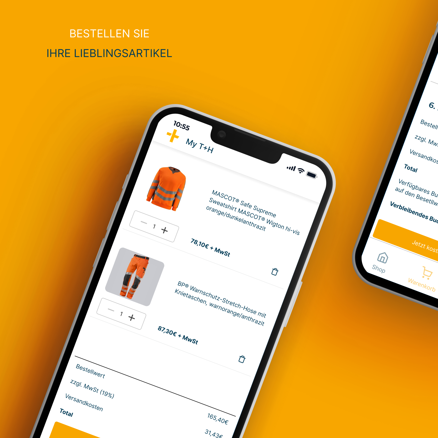 Trebes+Henning mobile app screen 2